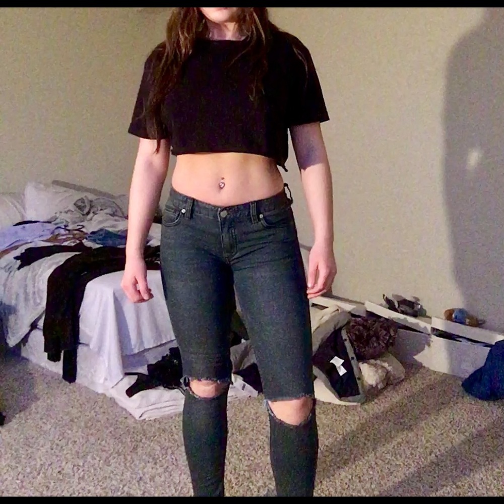 Free People ripped skinny jeans